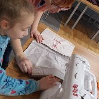 Zajęcia z szycia worków - plecaków