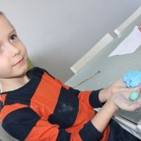 Walentynkowe prace plastyczne w Ośrodku Kultury w Czyżowicach