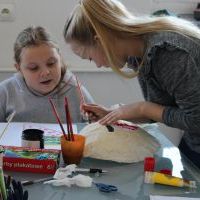 Walentynkowe prace plastyczne w Ośrodku Kultury w Czyżowicach