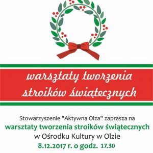 Warsztaty tworzenia stroików świątecznych