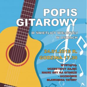 Popis gitarowy w Świetlicy Wiejskiej w Osinach.