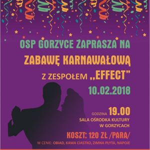 Zabawa karnawałowa z OSP Gorzyce.