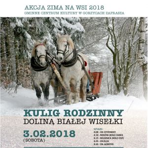Kulig rodzinny Doliną Białej Wisełki.
