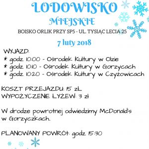 Wyjazd na lodowisko. AKCJA ZIMA NA WSI. 