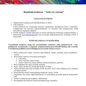 Regulamin konkursu - Zrób coś z niczego.