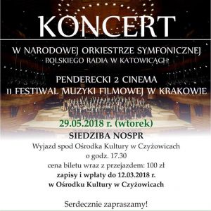 Koncert w Narodowej Orkiestrze Symfonicznej Polskiego Radia w Katowicach