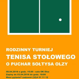 RODZINNY TURNIEJ TENISA STOŁOWEGO