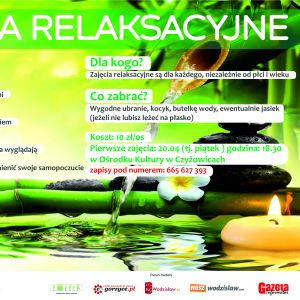 Zajęcia relaksacyjne w Ośrodku Kultury w Czyżowicach.